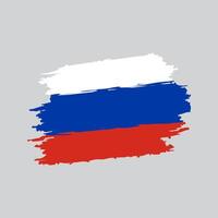 Flag of the Russia in brush shape frame vector