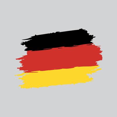 Germany national flag in brush shape frame