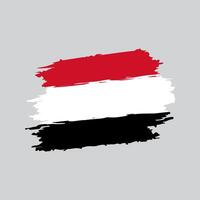 Flag of the yemen in brush shape frame vector