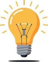 Light bulb design in flat style with bright colors illustration vector