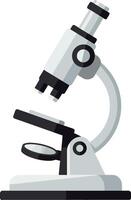 Microscope design with detailed elements in flat art style art vector