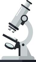 Detailed microscope design in flat style for educational art vector