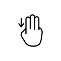 Hand cursor illustration on white background vector