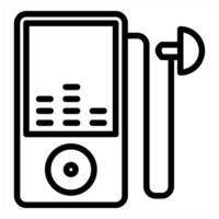 Mobile Earphone and audio icon concept vector