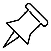 Push Pin and pin icon vector
