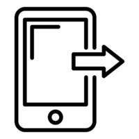 Mobile Send Data icon concept vector
