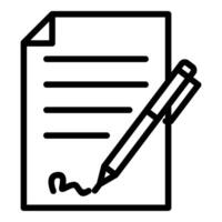 Signed Agreement and agreement icon concept vector