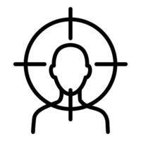 Customer Focus and audience icon concept vector