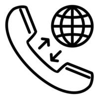 International Call and calling icon vector