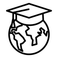Global Learning and education icon vector