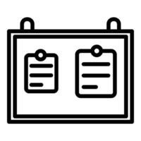 Notice Board and display icon concept vector