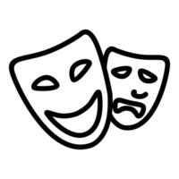 Two masks are shown in black and white vector