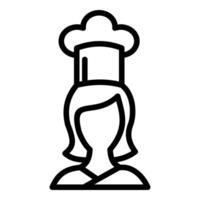 Female Chef and cooking icon concept vector