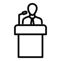 Teacher Speech and lecture icon concept vector