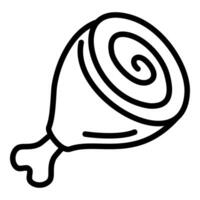 Chicken Leg and meat icon concept vector