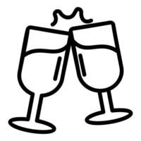 Glass Cup Cheers icon concept vector