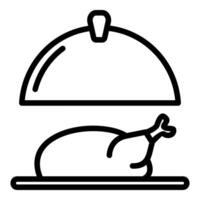 Fried Chicken and chiecken icon concept vector