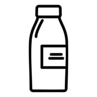 Milk Bottle and diary icon concept vector