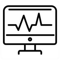 ECG Machine icon concept vector