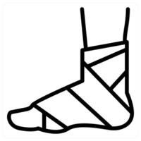 Foot Fracture icon concept vector