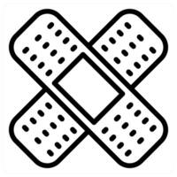 A black and white illustration of a bandage vector