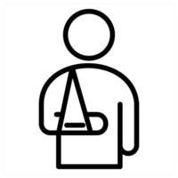Arm Fracture icon concept vector