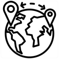 Global Distance icon concept vector