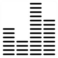 Music Levels and music icon concept vector