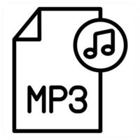 Mp3 File and music icon concept vector