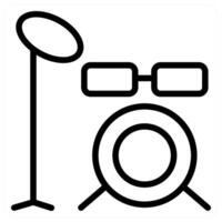 Musical Drum and music icon concept vector