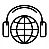 Global Music and music icon concept vector