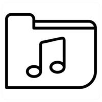 Music folder icon - illustration vector