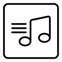 A music note icon on a white background vector