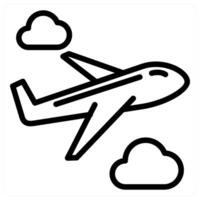 Aeroplane and flight icon concept vector