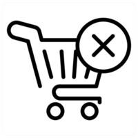 Delete From Cart icon concept vector