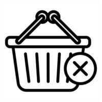 Delete From Baksket icon concept vector