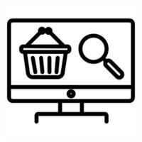 Online Store Search icon concept vector