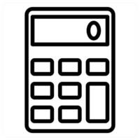 Calculator and account icon vector