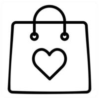 Favourite Bag and bag icon concept vector