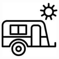 Mini Bus and transportation icon concept vector
