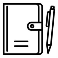 Notepad and paper icon concept vector