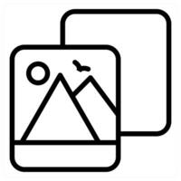 A black and white image of a mountain and a bird vector