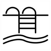 Swimming Pool and water icon concept vector