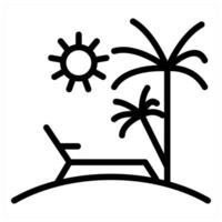 Beach and vacation icon concept vector