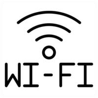 A wifi symbol with the word wifi written on it vector