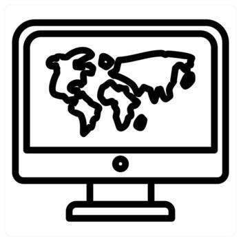 Online Map and navigation icon concept vector