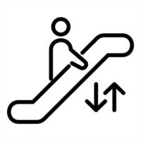 Escalator and elevator icon concept vector