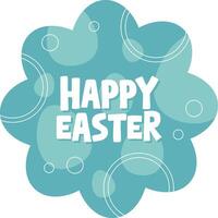 Happy Easter Typography Isolated White Background vector