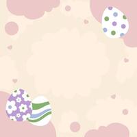 Easter Egg Hunting Square Frame Border Background vector