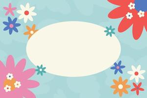 Easter Poster Horizontal Frame Border Background vector